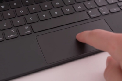 Gestos del panel táctil Magic Keyboard para iPad Pro